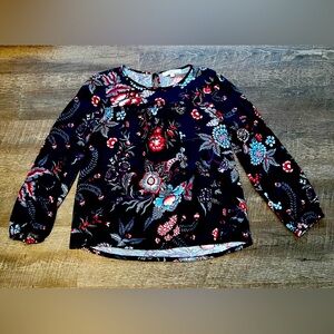 Mixed material, long sleeve Ann Taylor Loft blouse